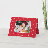 Moderne Kerst 4 Fotocollage Feestdagen Kaart (Achterkant)