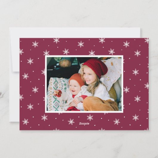 Moderne Kerst 4 Fotocollage Feestdagenkaart (Achterkant)