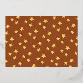 Moderne Kerst 4 Fotocollage Folie Feestdagenkaart (Achterkant)