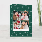 Moderne Kerst 7 Foto collage Feestdagen Kaart (Achterkant)