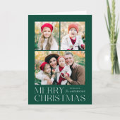 Moderne Kerst 7 Foto collage Feestdagen Kaart (Voorkant)