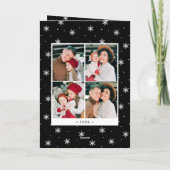 Moderne Kerst 7 Foto collage Feestdagen Kaart (Achterkant)