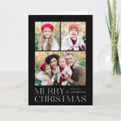 Moderne Kerst 7 Foto collage Feestdagen Kaart (Voorkant)