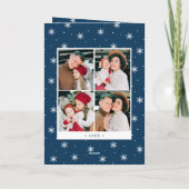 Moderne Kerst 7 Foto collage Feestdagen Kaart (Achterkant)