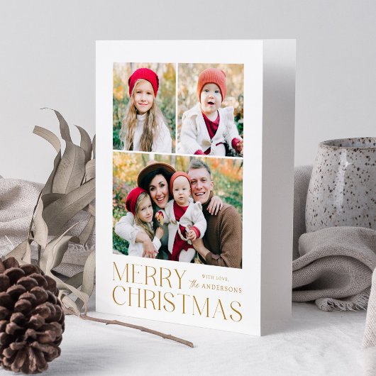 Moderne Kerst 7 Foto collage Feestdagen Kaart