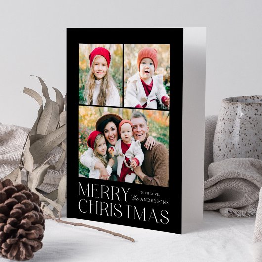 Moderne Kerst 7 Foto collage Feestdagen Kaart