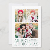 Moderne Kerst 7 Foto collage Feestdagenkaart (Voorkant)