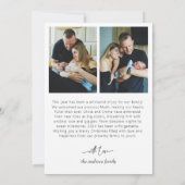 Moderne Kerst Baby Aankondiging Foto Collage (Achterkant)