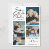 Moderne kerst Baby aankondiging fotocollage (Voorkant)