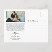 Moderne kerst Baby aankondiging fotocollage Briefkaart (Achterkant)