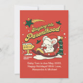 Moderne Kerst Baby zwangerschapsaankondiging Feestdagenkaart (Voorkant)