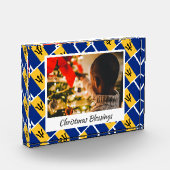 Moderne kerst BARBADOS Gepersonaliseerd Keepsake Fotoblokken (Links)