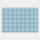 Moderne Kerst Blauwe Plakken, Sneeuwvlokken & Gnom Inpakpapier Vel (Voorkant)