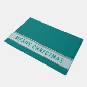Moderne kerst Blauwgroen Deurmat (Schuin)