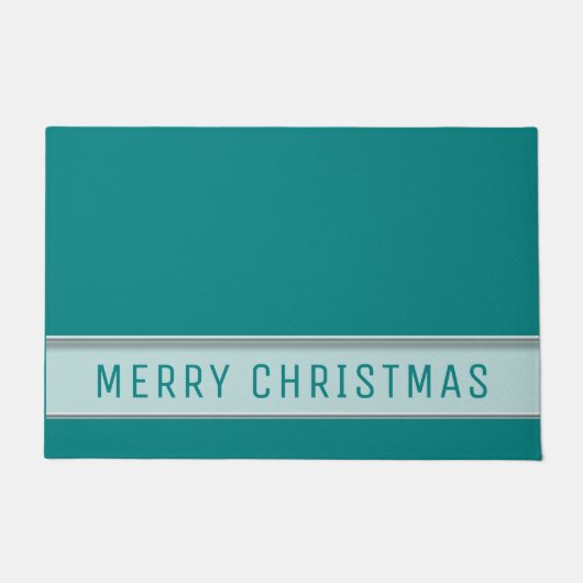 Moderne kerst Blauwgroen Deurmat (Voorkant)