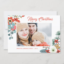 Moderne kerst bloemen bladeren foto