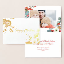 Moderne kerst bloemen bladeren foto