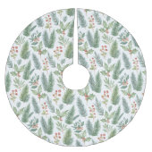 Moderne Kerst Bloemen Waterverf Patroon Kerstboom Rok (Voorkant)