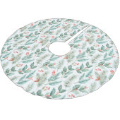 Moderne Kerst Bloemen Waterverf Patroon Kerstboom Rok (Gekanteld)