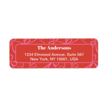 Moderne Kerst Bold Rood & Roze Lint Patroon