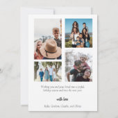 Moderne kerst boog familie foto vakantie kaart (Achterkant)