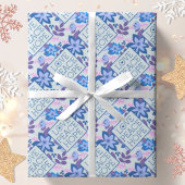 Moderne kerst Botanical Love Peace Hope Cadeaupapier