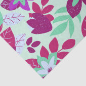 Moderne kerst Bourgondië Mint Bloemenvakantie Tissuepapier (Detail)