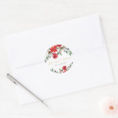Moderne Kerst Classic Ronde Envelopzegel Sticker (Envelop)