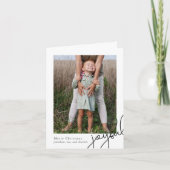 Moderne kerst collage eenvoudige vreugde foto feestdagen kaart (Voorkant)