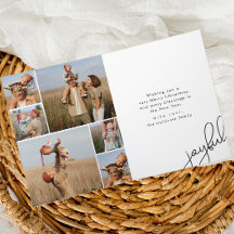 Moderne kerst collage eenvoudige vreugde foto