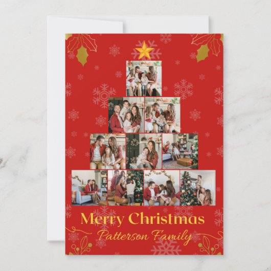 Moderne Kerst Collage Kerstkaart Kaart (Voorkant)