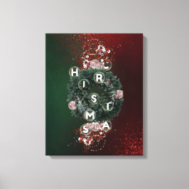 Moderne Kerst Decor Letters Canvas Muurkunst