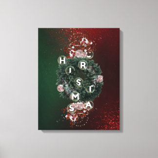 Moderne Kerst Decor Letters Canvas Muurkunst