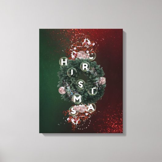 Moderne Kerst Decor Letters Canvas Muurkunst (Voorkant)