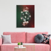 Moderne Kerst Decor Letters Canvas Muurkunst (Insitu (Woonkamer))