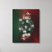 Moderne Kerst Decor Letters Canvas Muurkunst Afdruk (Voorkant)