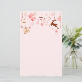 Moderne Kerst Decoratie Header Roze (Staand voorkant)