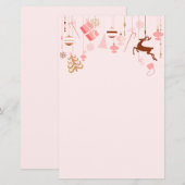 Moderne Kerst Decoratie Header Roze (Voorkant / Achterkant)