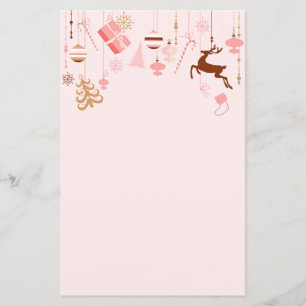 Moderne Kerst Decoratie Header Roze