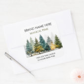 Moderne Kerst Dennenboom Kaars Label (Envelop)