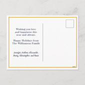 Moderne Kerst Eenvoudige Familiefoto Achternaam Feestdagenkaart (Achterkant)