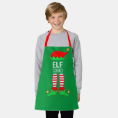 Moderne Kerst Elf Squad op groen Schort (Gedragen)