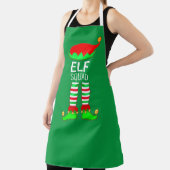 Moderne Kerst Elf Squad op groen Schort (Insitu)