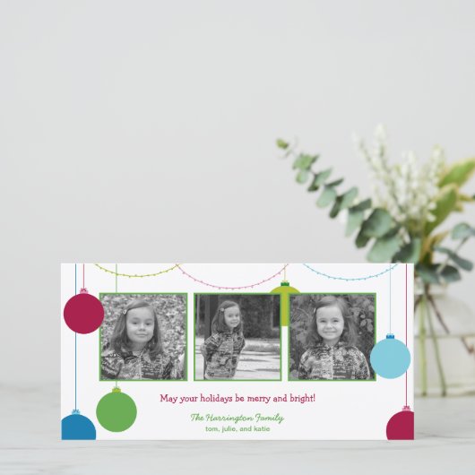 Moderne kerst- en feestdagkaarten feestdagenkaart (Staand voorkant)