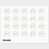 Moderne kerst en heldere kerstfamilie ronde sticker (Vel)