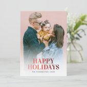 Moderne kerst- en nieuwjaarskaart foto feestdagenkaart (Staand voorkant)