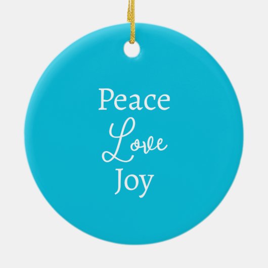 Moderne Kerst Engel Blauw Hart Custom Jaar Naam Keramisch Ornament (Achterkant)