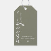 Moderne Kerst Favor Tags Cadeaulabel (Voorkant)