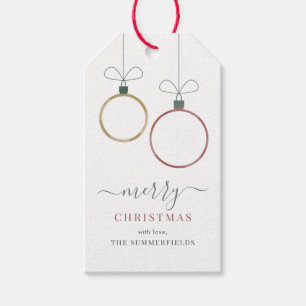 Moderne kerst Feestdagen Cadeaulabel
