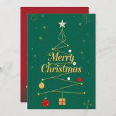 Moderne kerst feestdagenkaart (Voorkant / Achterkant)